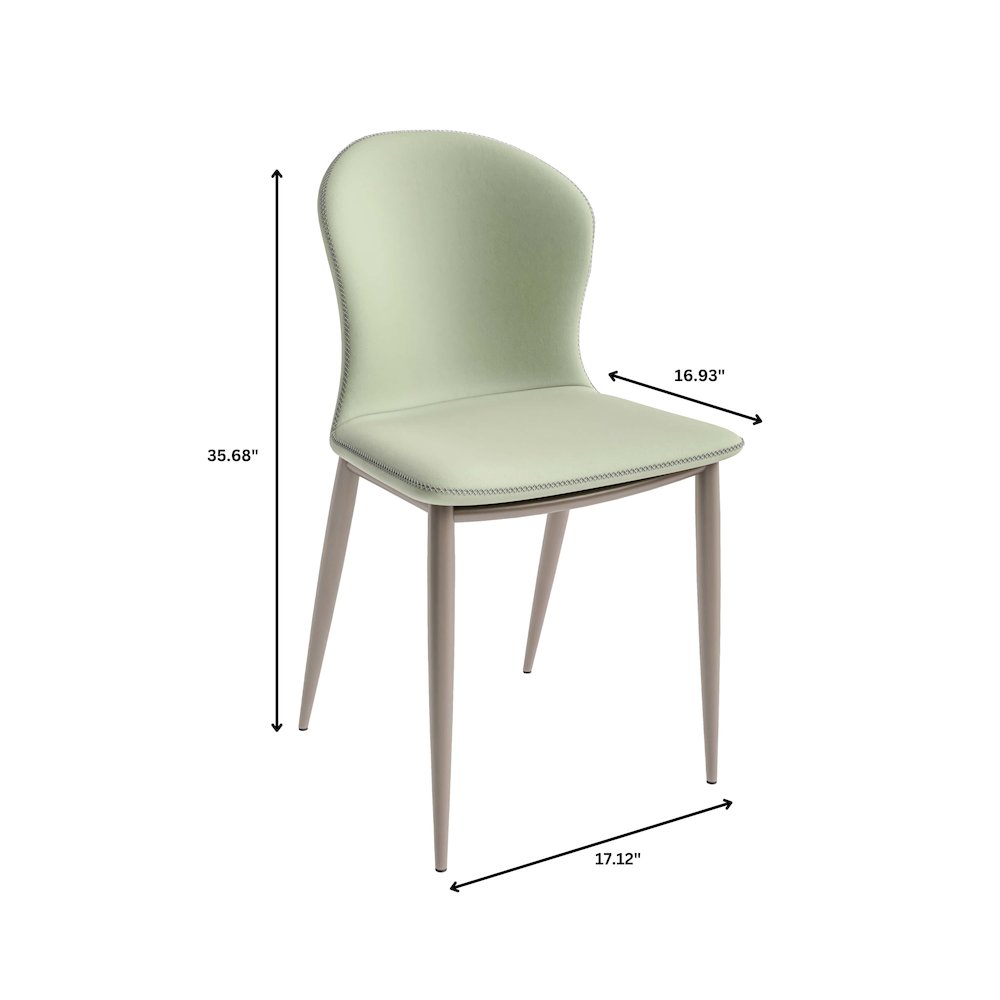 Mosaic Collection Modern Dining Chair in Light Grey - Set of 2. Picture 20