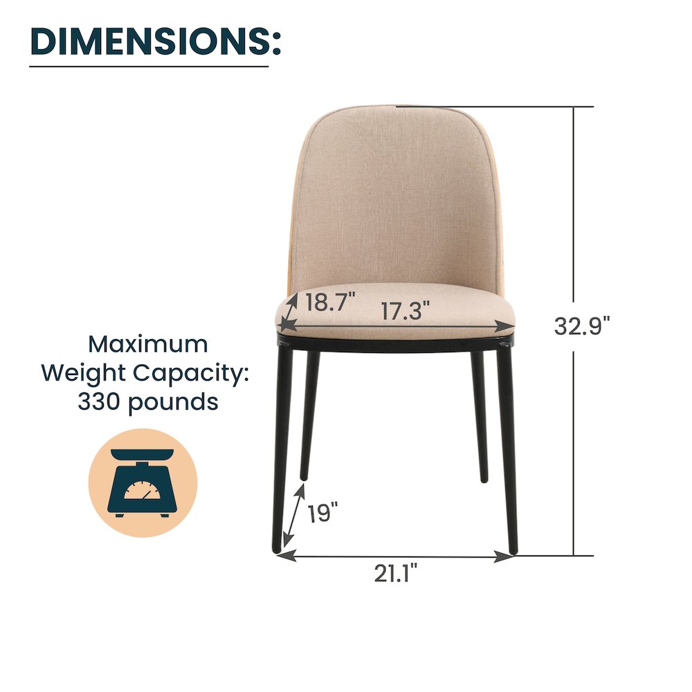 Tule Mid-Century Modern Dining Side Chair. Picture 9