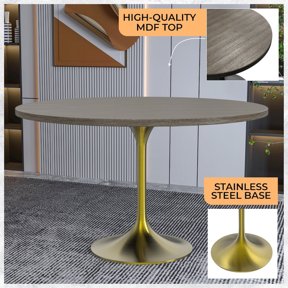 Verve Collection 48" Round Dining Table. Picture 12