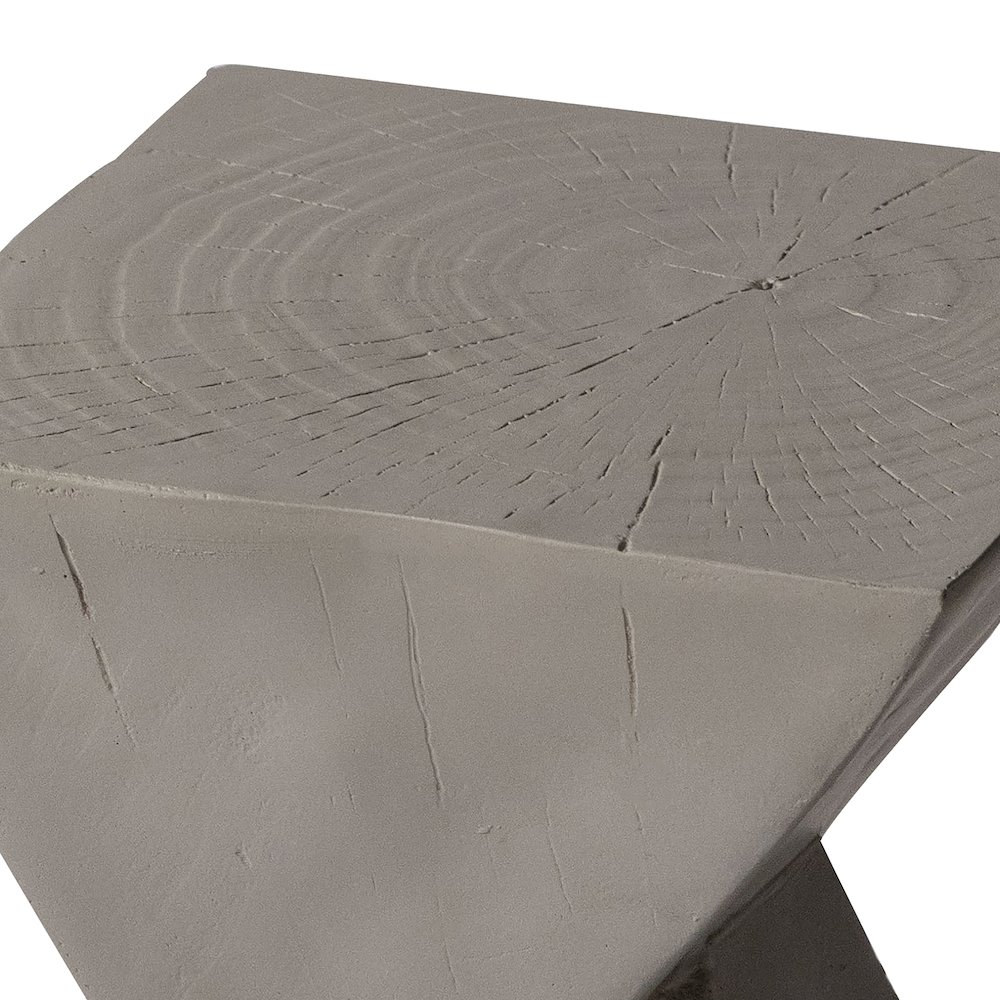 Glint Collection Fiberglass Outdoor Side Table in Grey. Picture 24