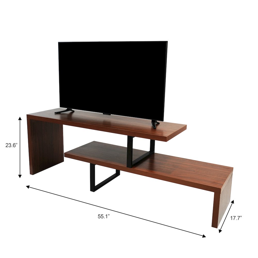 Orford Mid-Century Modern TV Stand in Walnut. Picture 2