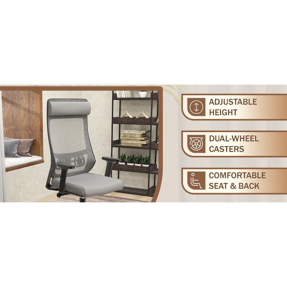 Office Dale Series Office Task Chair In Grey. Picture 6