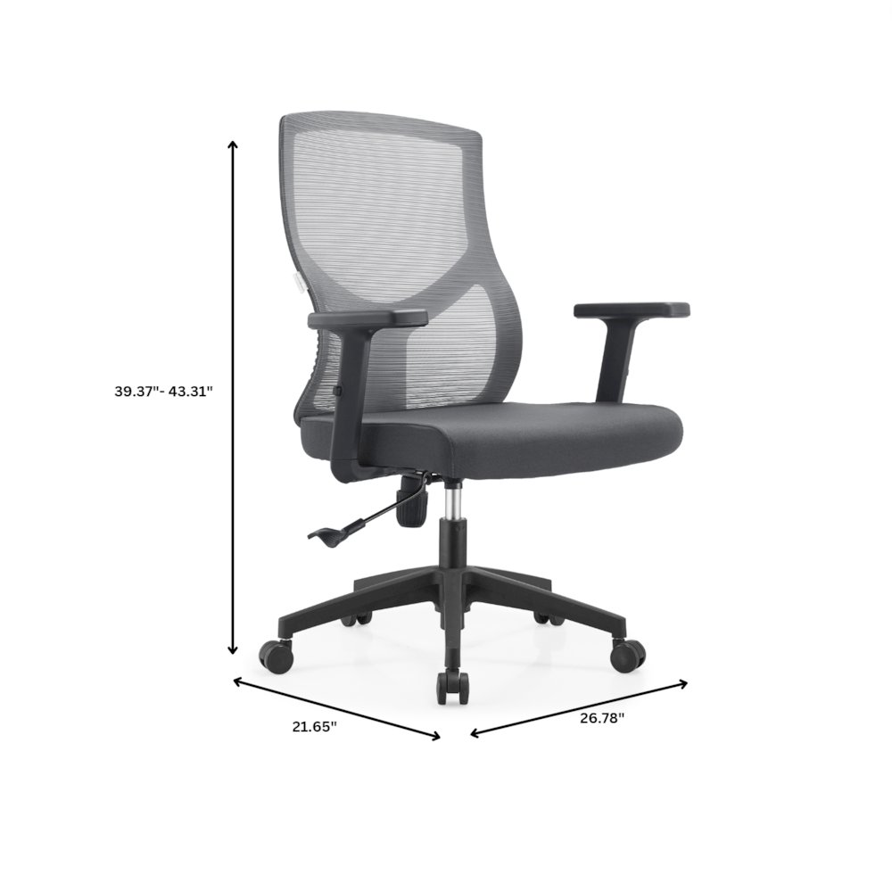 Office Glen Series Office Task Chair In Grey. Picture 15