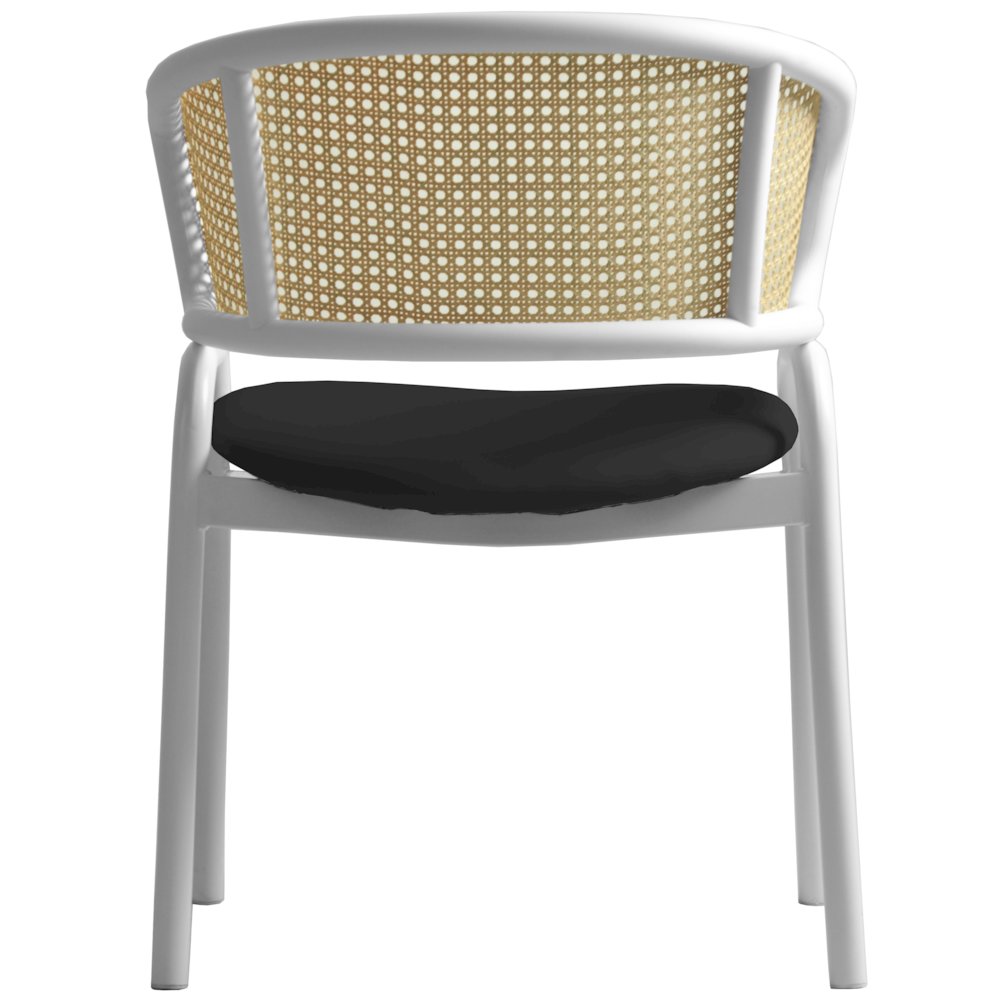 Ervilla - Dining Chair - White frame in Black Leather. Picture 15