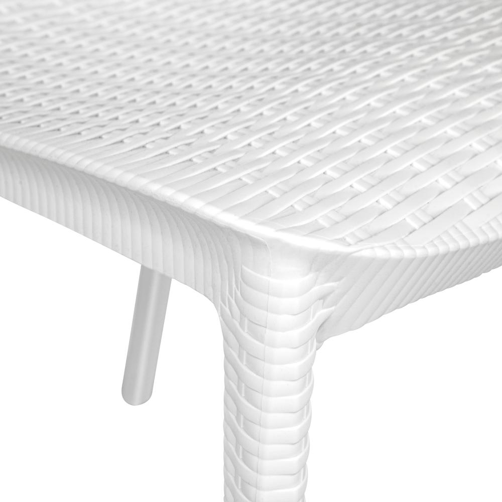 Kent Outdoor Patio Plastic Dining Arm Chair, Set of 2. Picture 7