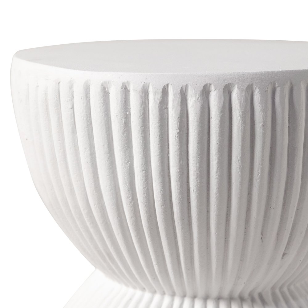 Modern Side End Table Spire Series In White. Picture 10