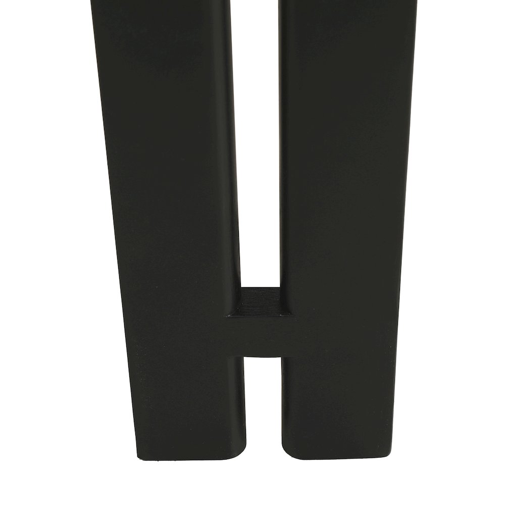 Velo Series Modern Dining Cha...Black Wood with Off White Seat Set of 4. Picture 13