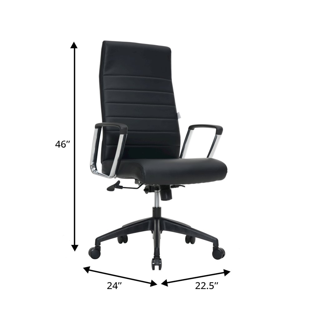 Hilton Modern High-Back Leather Office Chair. Picture 23