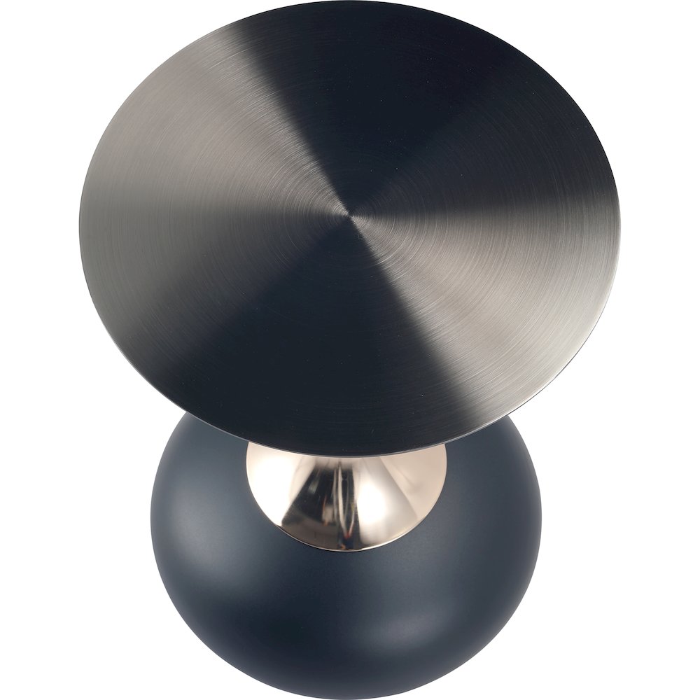 Savoy Collection Modern End Table In Matt Black. Picture 10