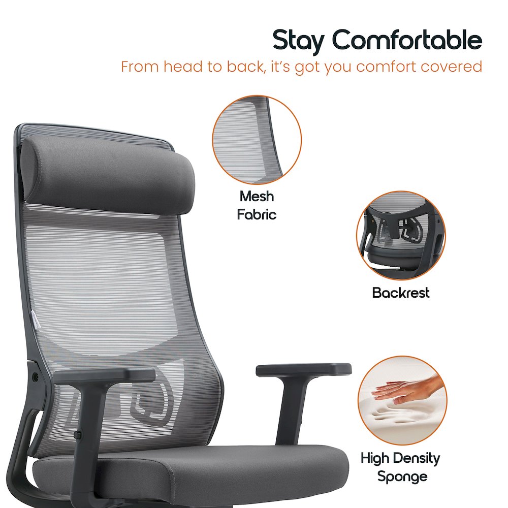Office Dale Series Office Task Chair In Grey. Picture 19