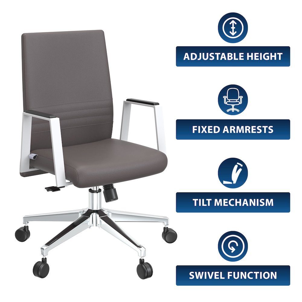 Aleen Office Chair in Grey. Picture 3