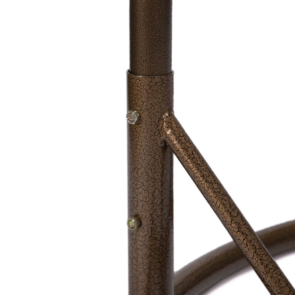 Mendoza Dark Brown Wicker Hanging 2 person Egg Swing Chair. Picture 10