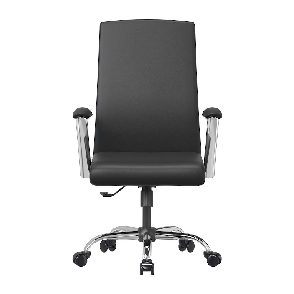 Evander Series Office Chair in Black Leather. Picture 6