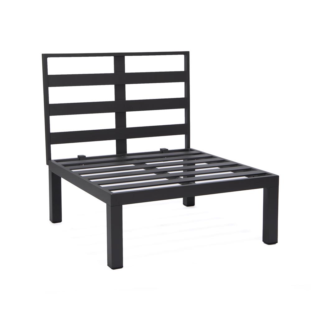 LeisureMod Hamilton 6-Piece Aluminum Patio Conversation Set With Cushions Red. Picture 11
