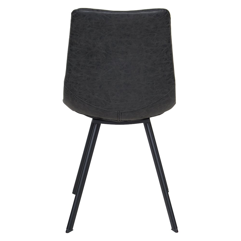 Markley Modern Leather Dining Chair With Metal Legs Set of 4. Picture 4