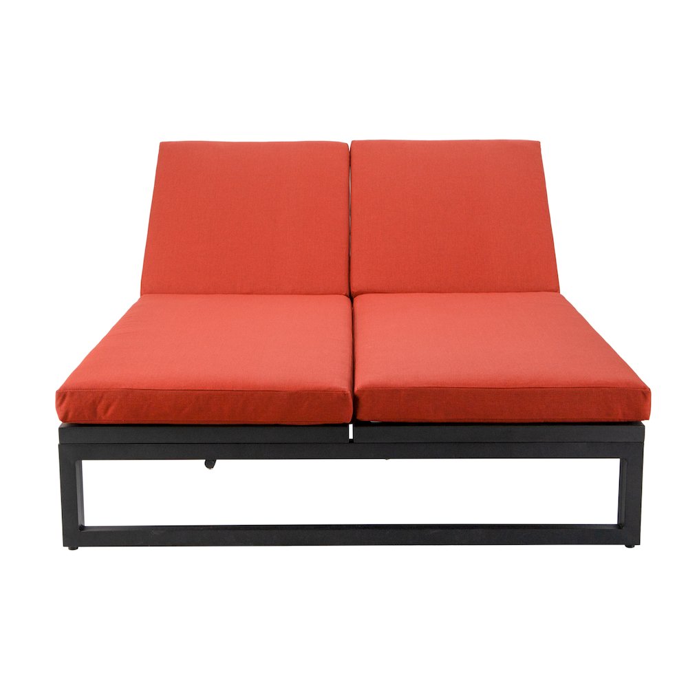 Chelsea Convertible Lounge Reclining Double Chaise With Cushions. Picture 21