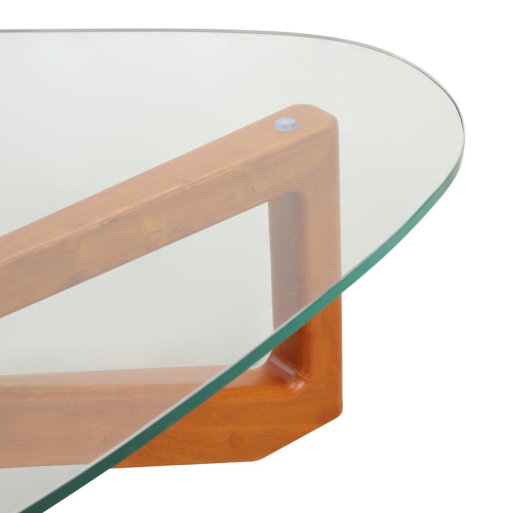 Imperial Triangle Coffee Table in Light Walnut. Picture 11