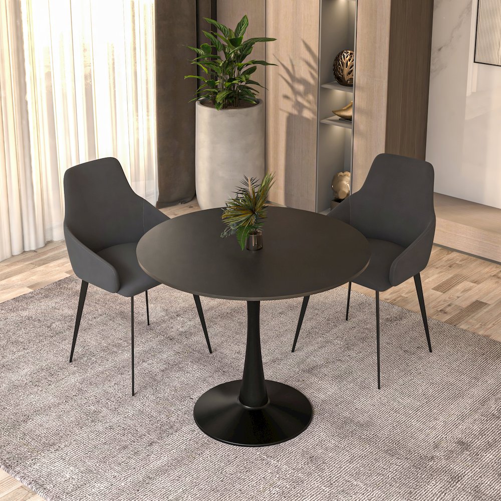 Bristol Mid-Century Modern Round Dining Table. Picture 7