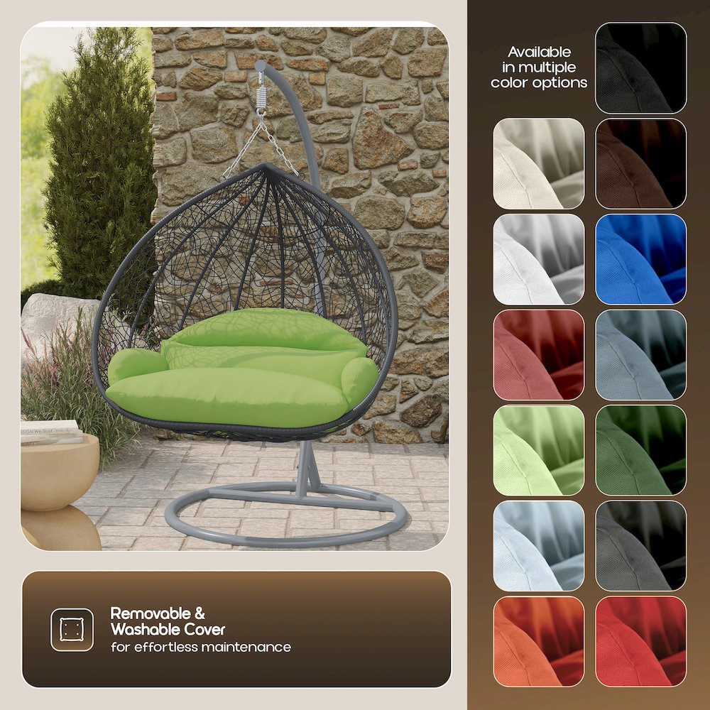 Recluse Collection Modern Outdoor Swing Chair. Picture 7