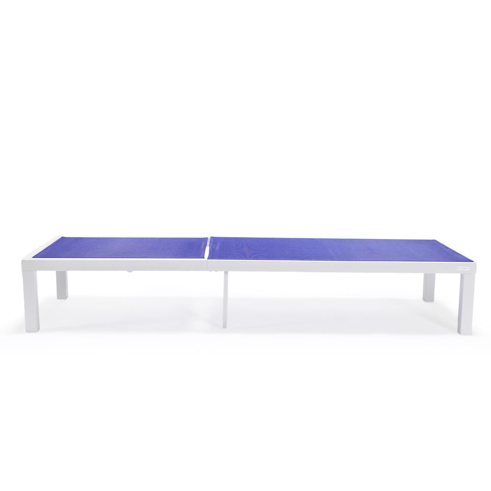 Marlin Patio Chaise Lounge Chair With White Aluminum Frame. Picture 12