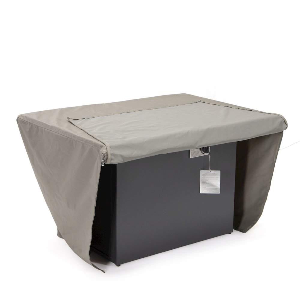 Chelsea Waterproof Fabric Rectangle Fire Pit Table Cover. Picture 5