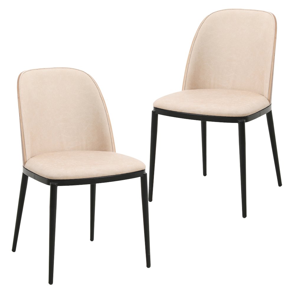 Tule Mid-Century Modern Dining Side Chair Set of 2. Picture 4