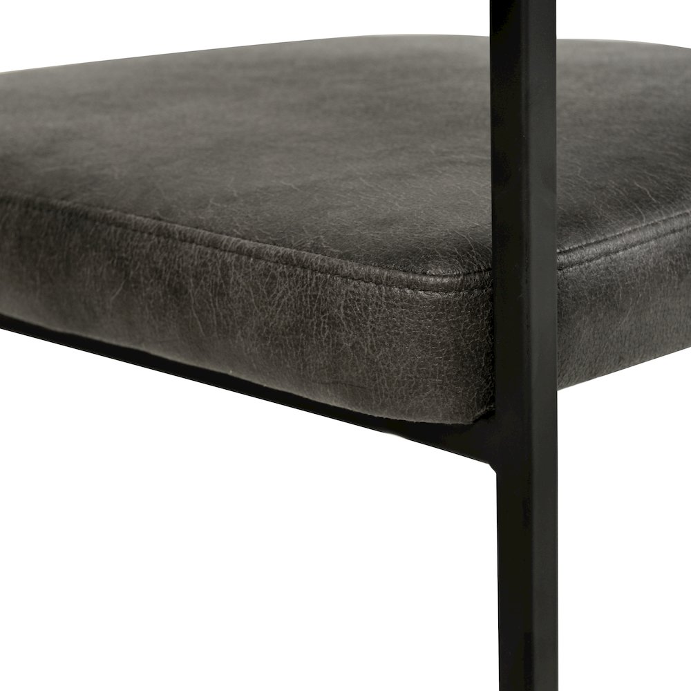 Aero Collection Modern Dining Chair in Charcoal Set of 2. Picture 14