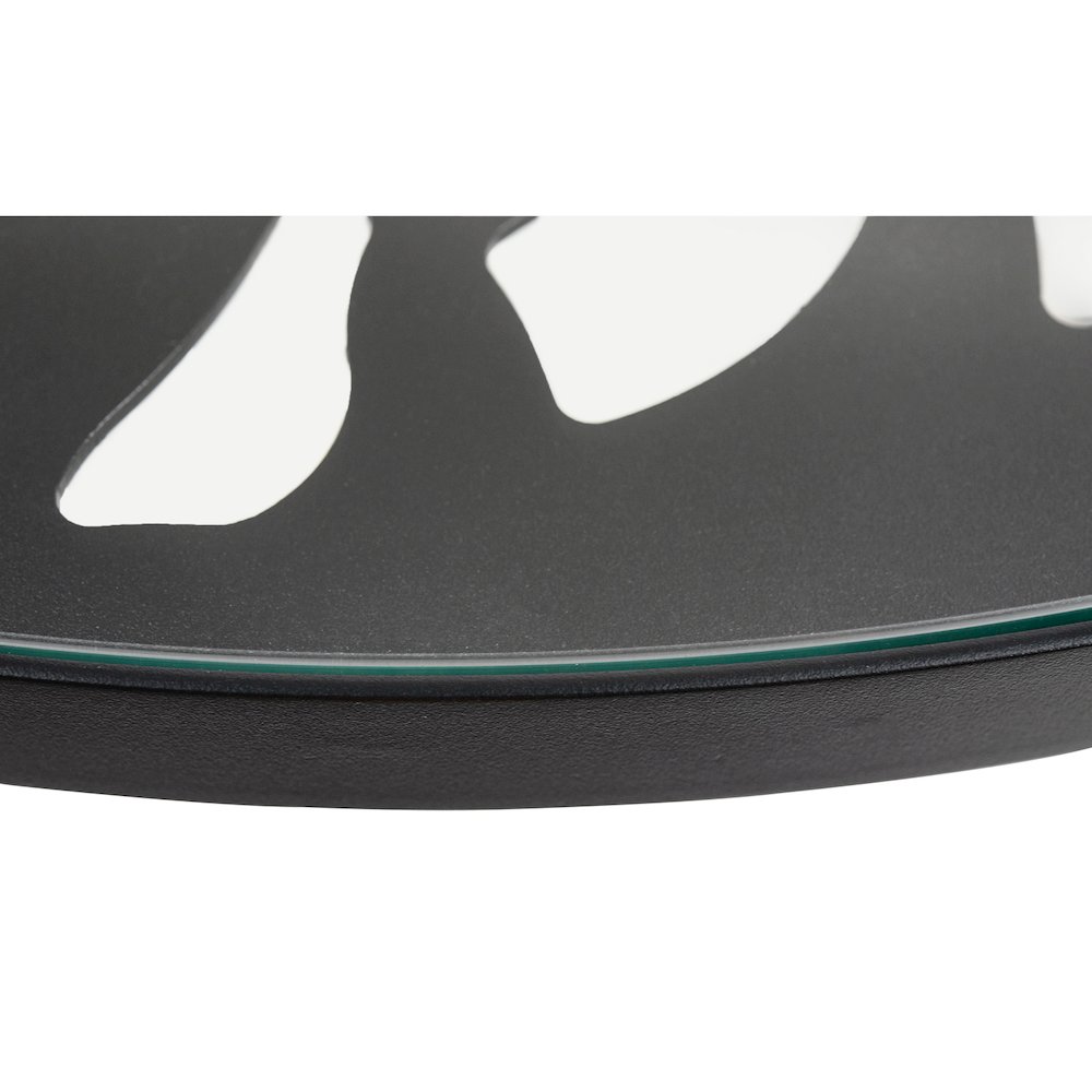 Devon Tree Design Glass Top Aluminum Base Indoor Outdoor End Table. Picture 6