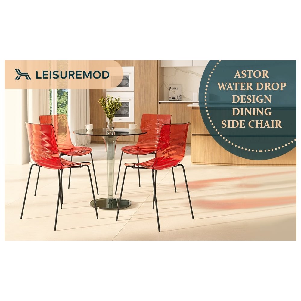 Astor Water Ripple Design Dining Chair. Picture 13