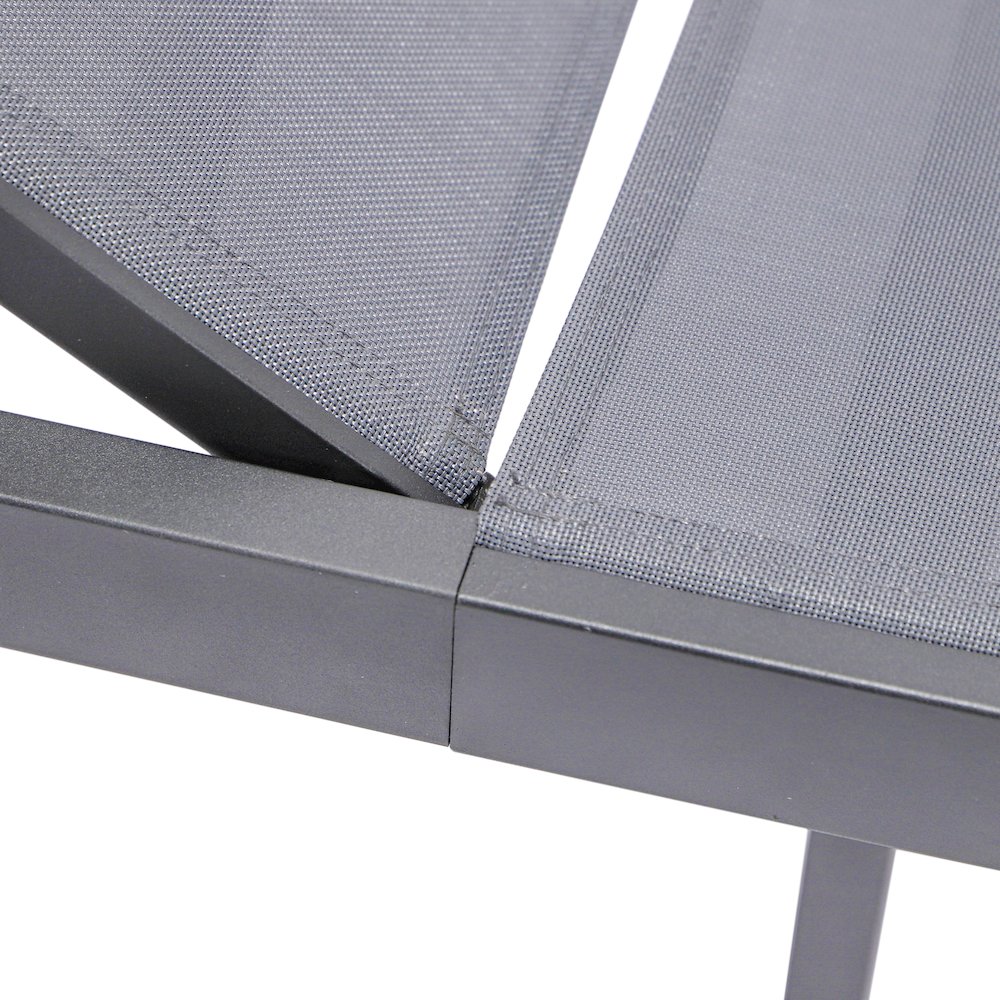 Marlin Patio Chaise Lounge Chair With Black Aluminum Frame. Picture 11