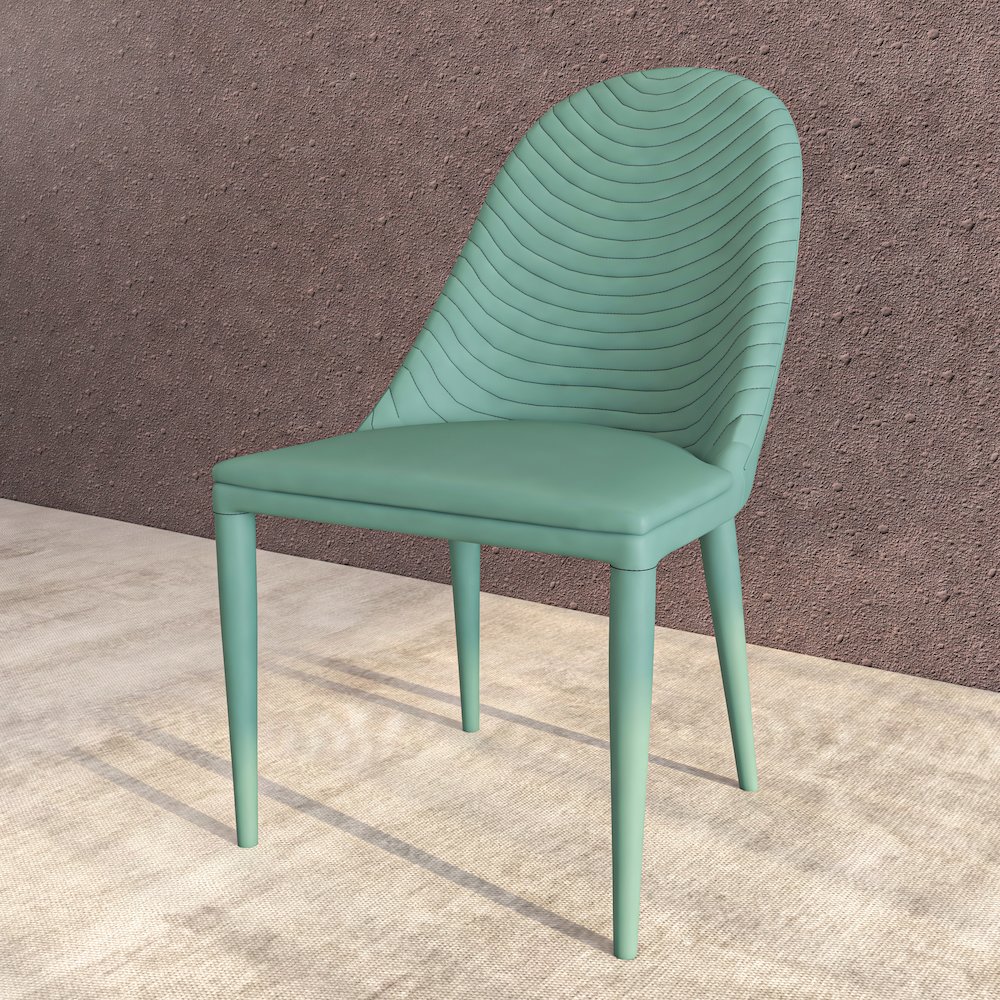 Seville Collection Modern Dining Chair in Green - Set of 2. Picture 6