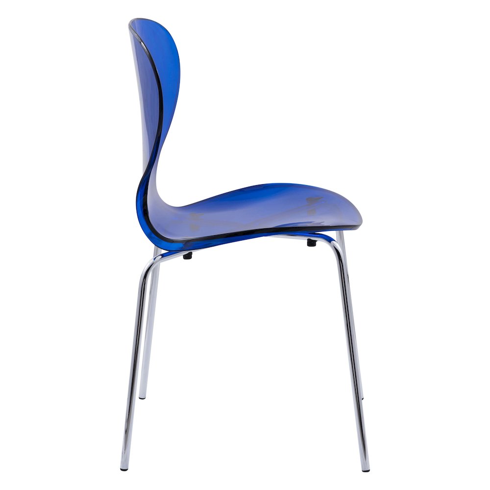 Modern Oyster Transparent Side Chair. Picture 8