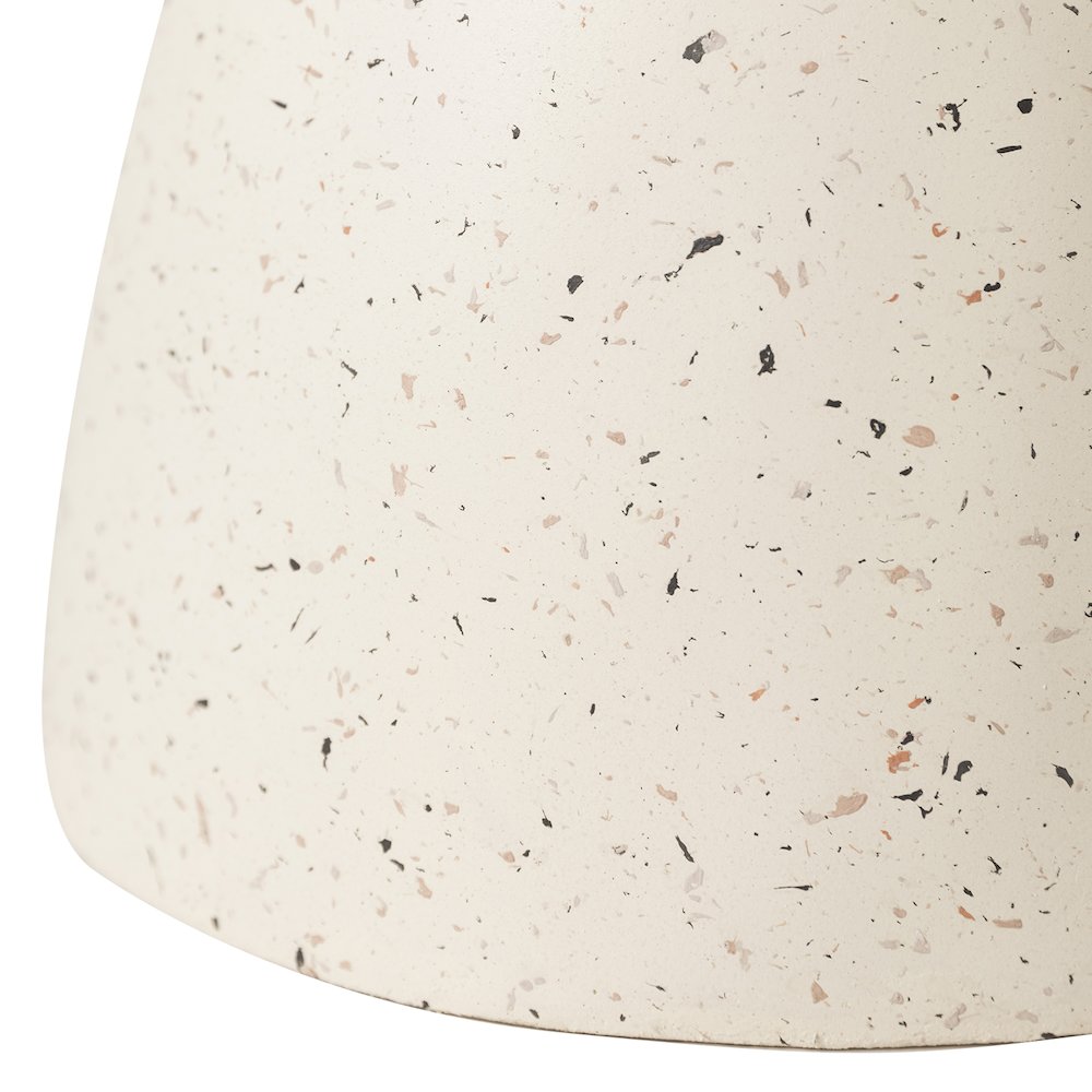 Modern Side End Table Wisp Series In Terrazzo White. Picture 13