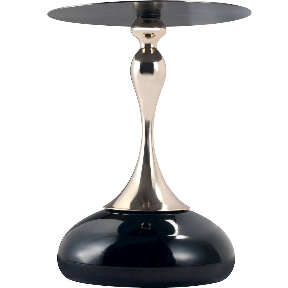 Savoy Collection Modern End Table In Shiny Black. Picture 13
