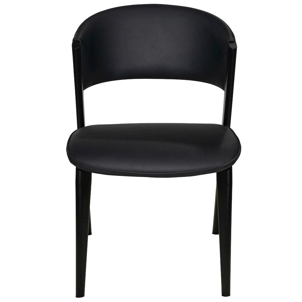 Aspen Collection Modern Dining Chair Black Frame in Black Set of 2. Picture 7