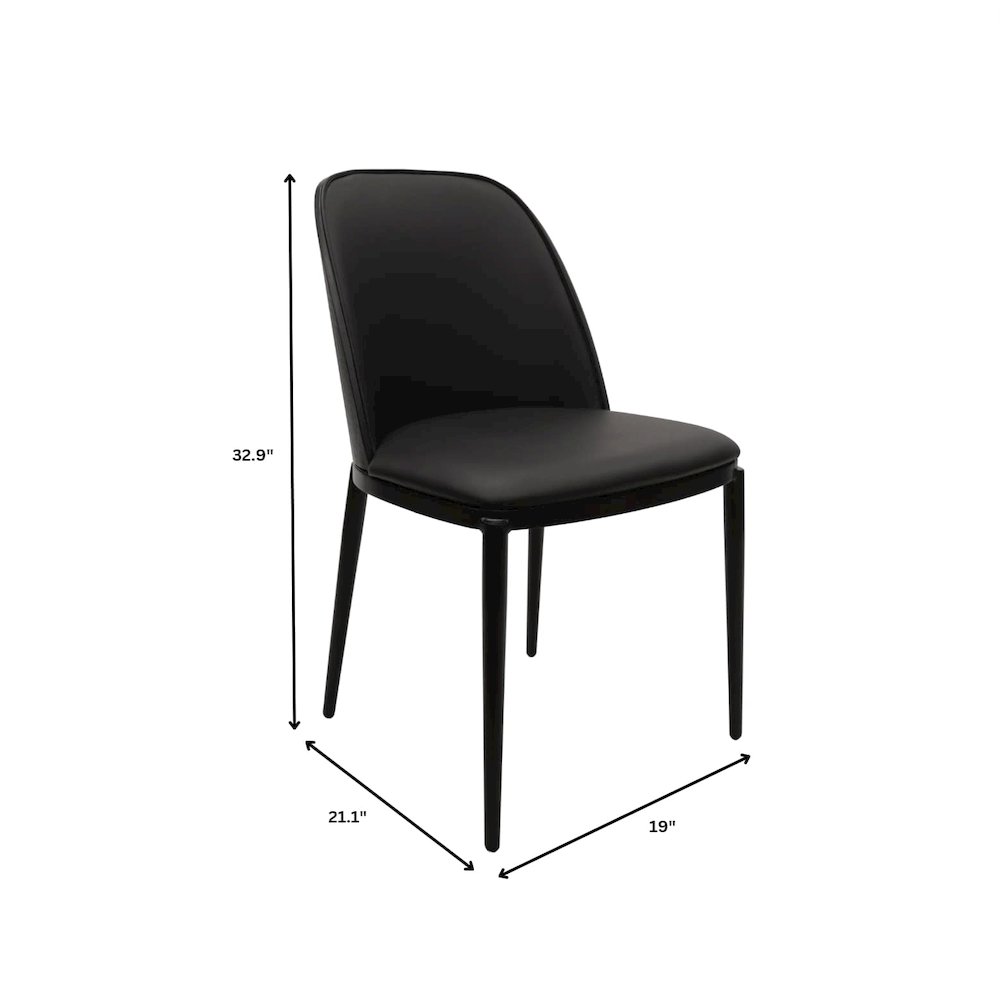 Zayle 7-Piece Dining Set with 55" Rectangular Dining Table in Black/Black. Picture 25