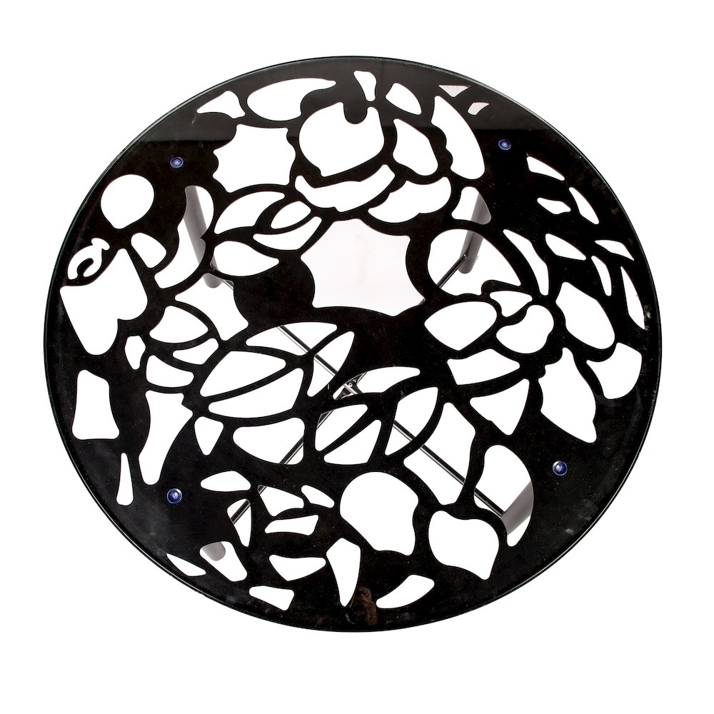 Devon Tree Design Glass Top Aluminum Base Indoor Outdoor Dining Table. Picture 4