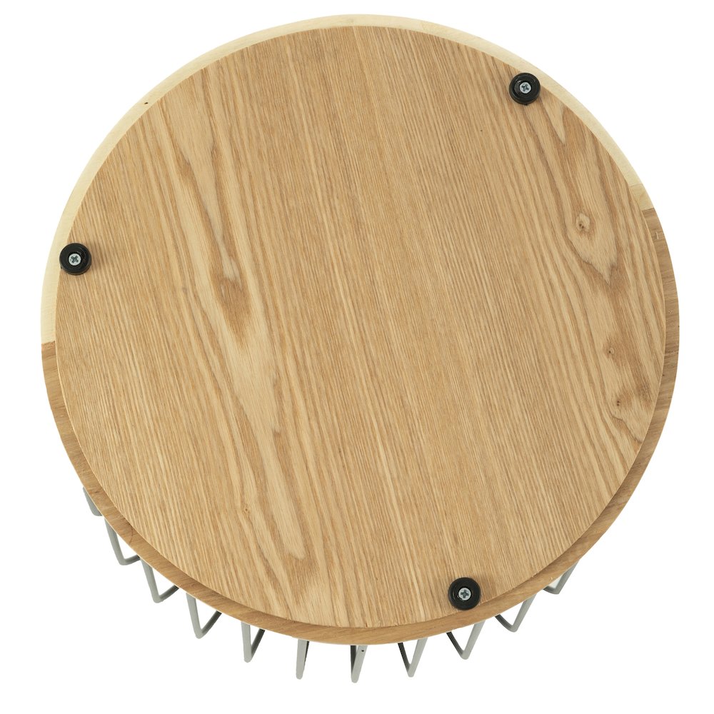 Runswick Modern Wood Top End Table With Metal Base in Natural Wood. Picture 9