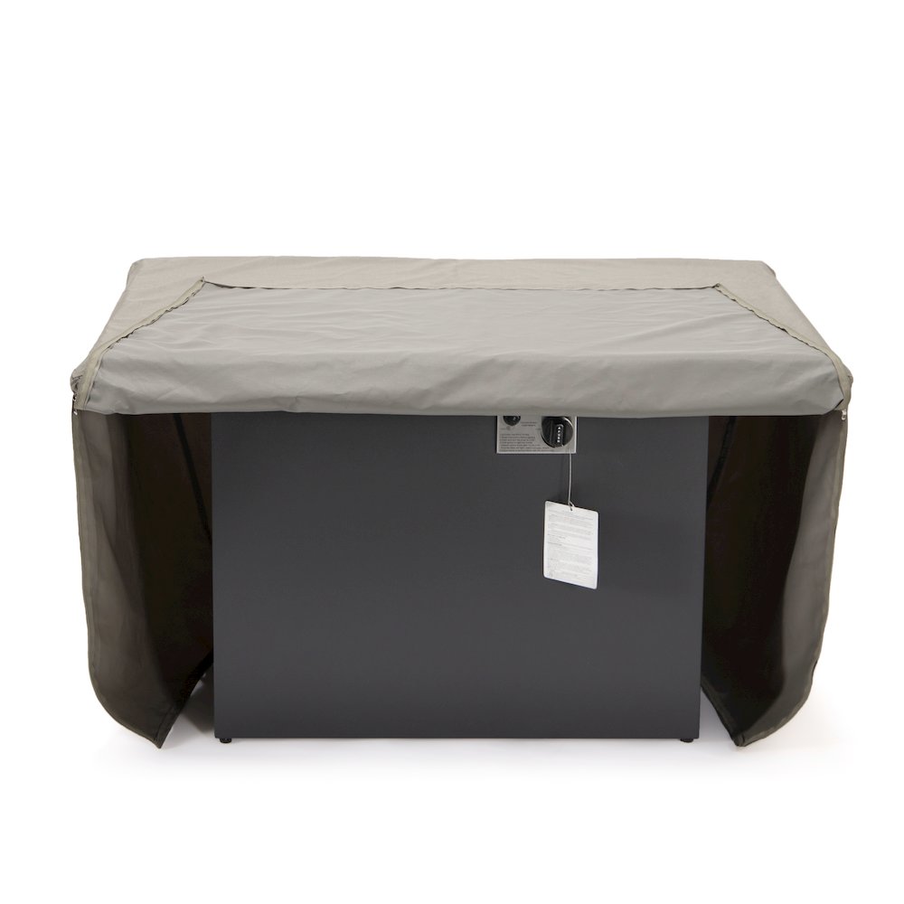 Chelsea Waterproof Fabric Rectangle Fire Pit Table Cover. Picture 7
