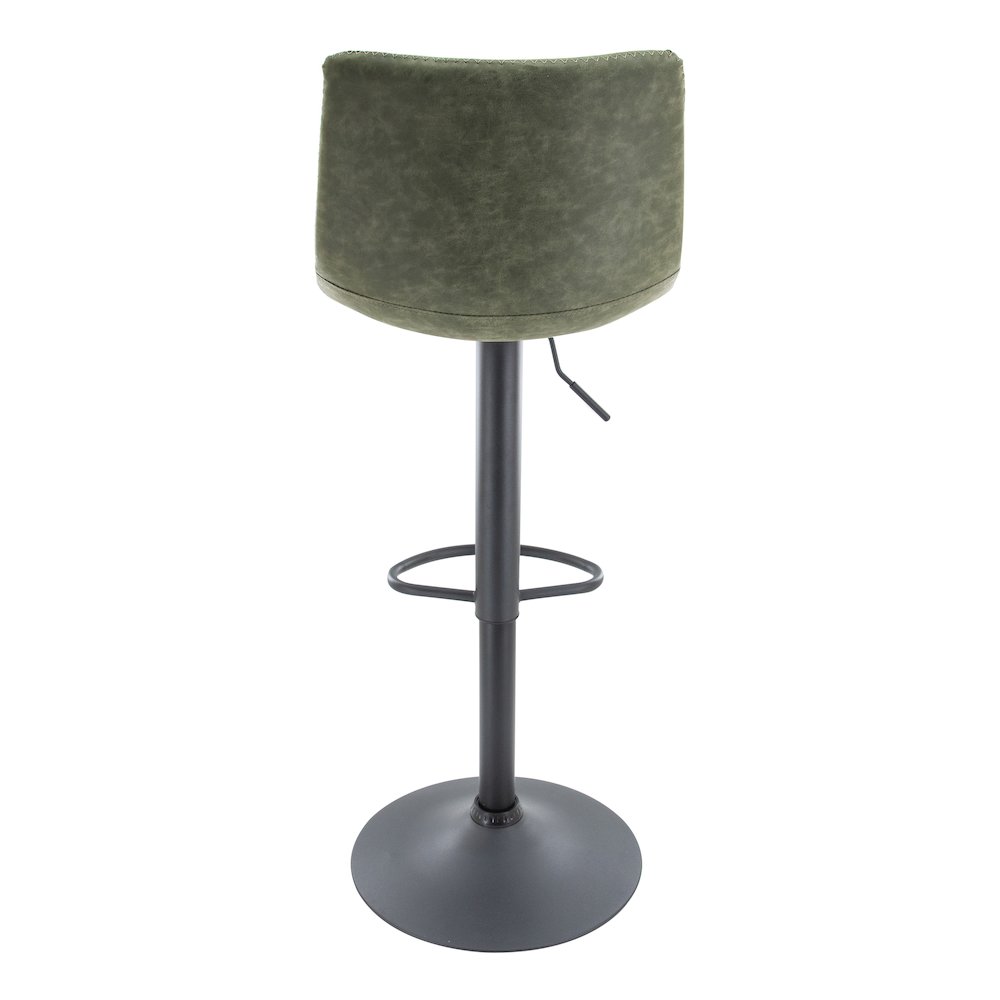 Tilbury Modern Adjustable Bar Stool in Olive Green. Picture 5