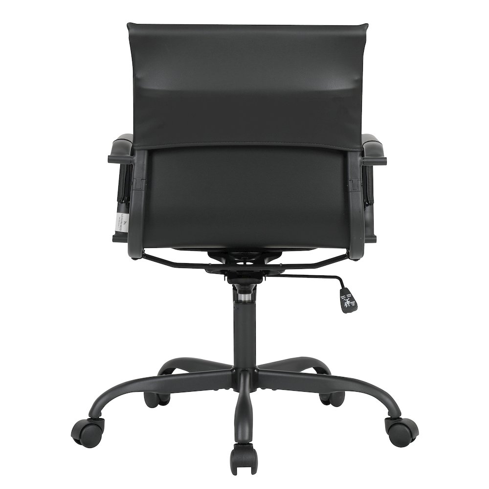 Harris Leather Home Office Chair With Black Frame in Black. Picture 1