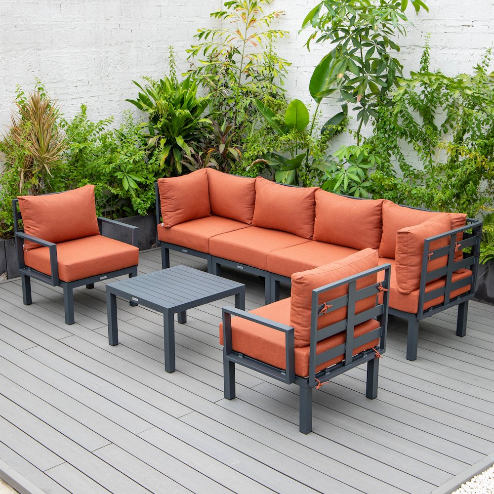 Chelsea 7-Piece Patio Sectional And Coffee Table. Picture 3