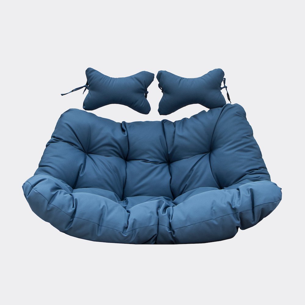 Wicker 2 Person Double Folding Hanging Egg Swing Cushion. Picture 2