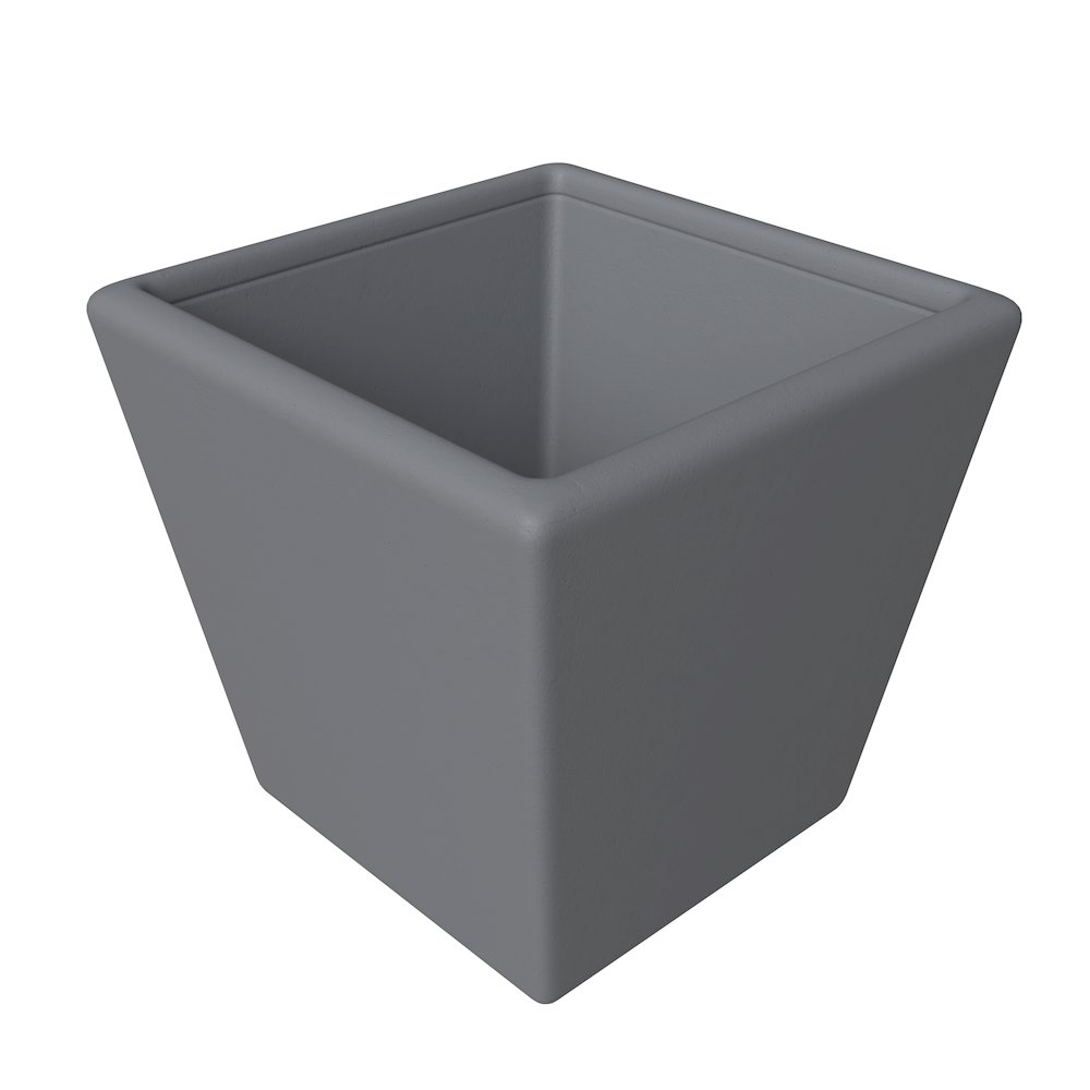 Blossom Series Poly Stone Planter in Dark Grey 17 Dia, 16 High. Picture 9