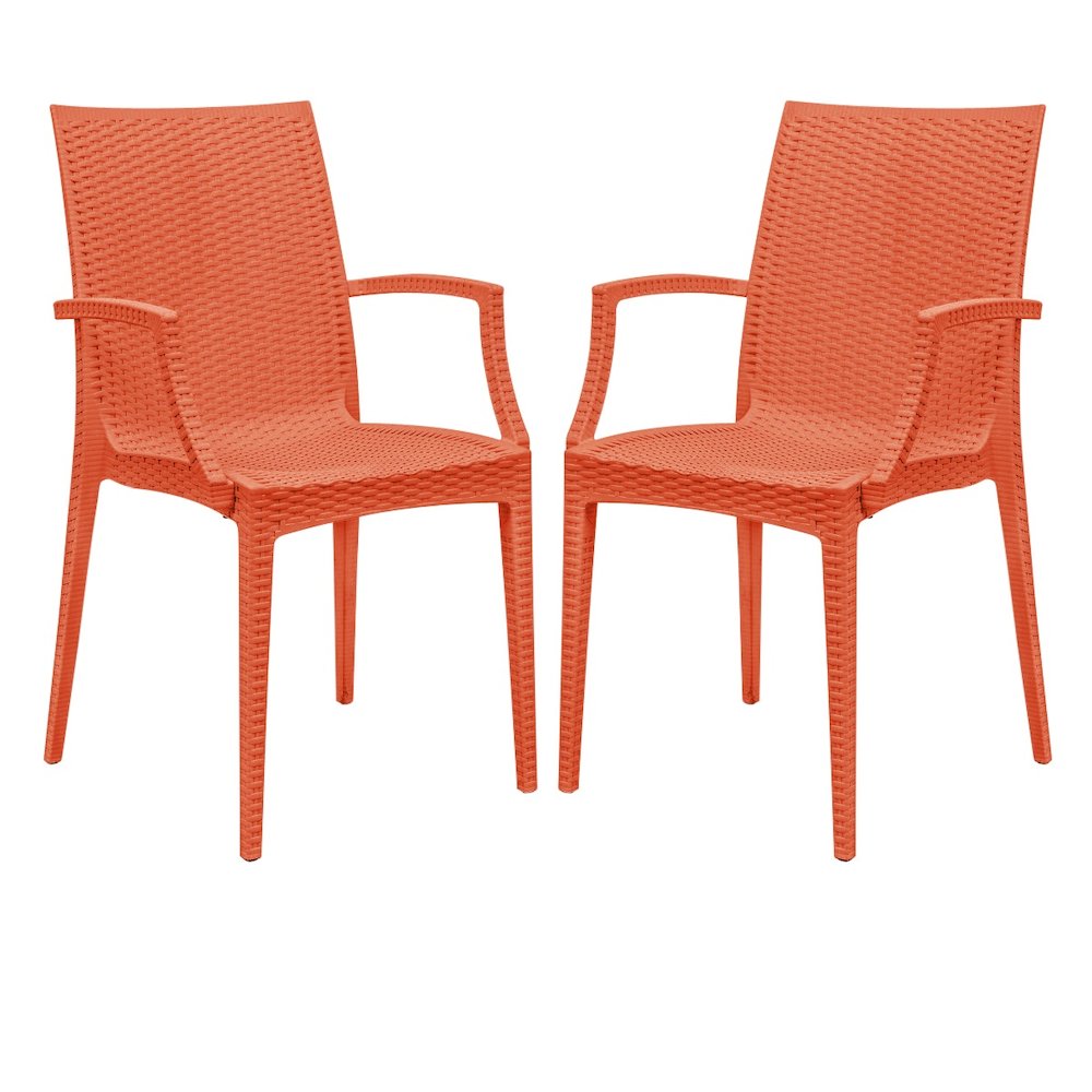 Weave Mace Indoor/Outdoor Chair (With Arms), Set of 2. Picture 1
