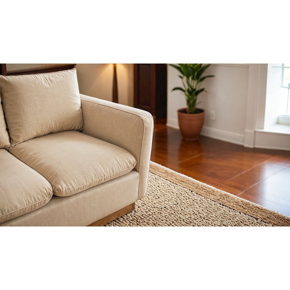 Nervo Modern Mid-Century Upholstered Velvet Loveseat with Gold Frame. Picture 23