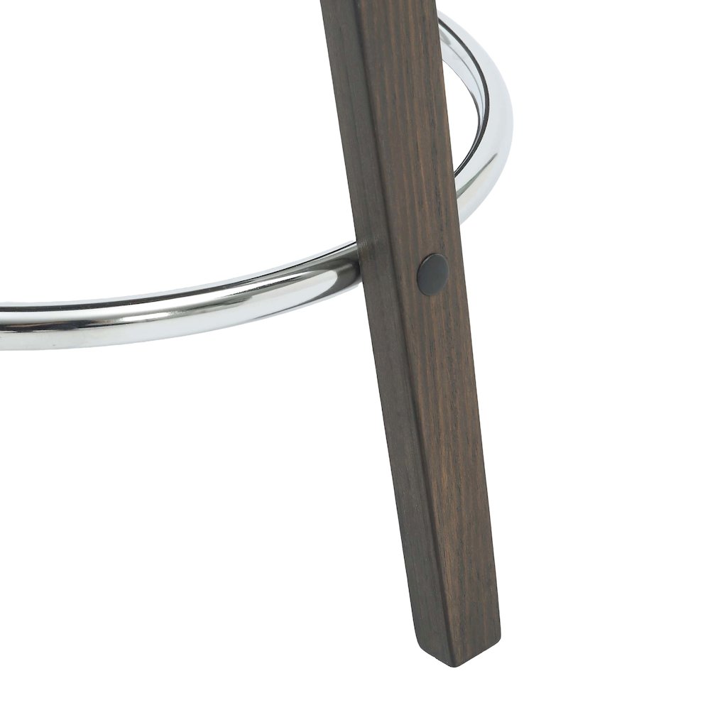 Wooden Counter Stool Pelya Collection Modern Style Walnut Glazed color in Brown. Picture 22
