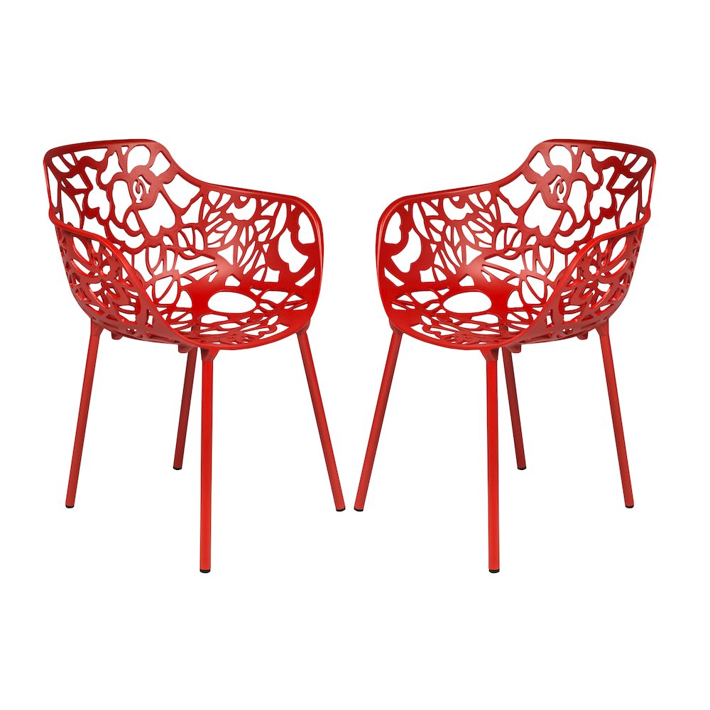Modern Devon Aluminum Armchair, Set of 2. Picture 3