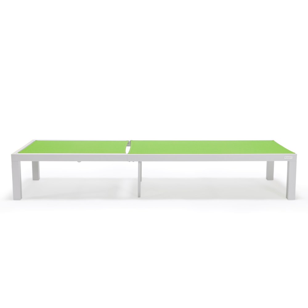 Marlin Patio Chaise Lounge Chair With White Aluminum Frame. Picture 12