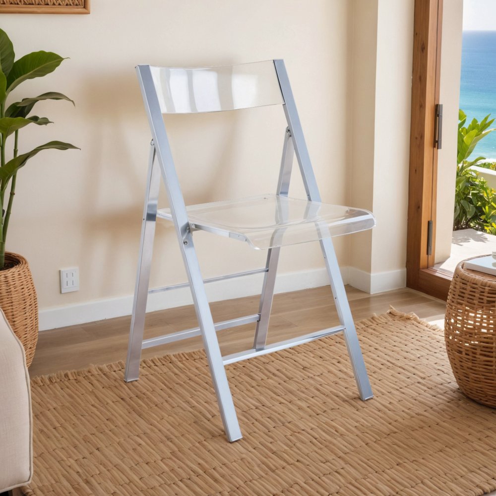Menno Modern Acrylic Folding Chair. Picture 18